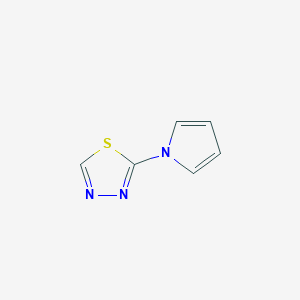 molecular formula C6H5N3S B2878077 2-(1H-pyrrol-1-yl)-1,3,4-thiadiazole CAS No. 881041-56-1