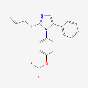 2-(allylthio)-1-(4-(difluoromethoxy)phenyl)-5-phenyl-1H-imidazole