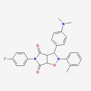 3-(4-(dimethylamino)phenyl)-5-(4-fluorophenyl)-2-(o-tolyl)dihydro-2H-pyrrolo[3,4-d]isoxazole-4,6(5H,6aH)-dione