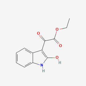 molecular formula C12H11NO4 B2878107 ethyl 2-(2-hydroxy-1H-indol-3-yl)-2-oxoacetate CAS No. 14370-70-8