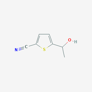 molecular formula C7H7NOS B2878118 5-(1-Hydroxyethyl)thiophene-2-carbonitrile CAS No. 353282-69-6