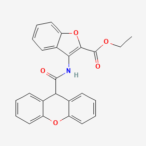 molecular formula C25H19NO5 B2878141 ethyl 3-(9H-xanthene-9-carboxamido)benzofuran-2-carboxylate CAS No. 847406-36-4