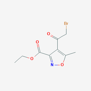 molecular formula C9H10BrNO4 B2878154 Ethyl 4-(2-bromoacetyl)-5-methylisoxazole-3-carboxylate CAS No. 115697-68-2