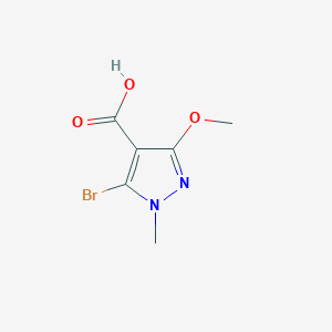 molecular formula C6H7BrN2O3 B2878160 5-bromo-3-methoxy-1-methyl-1H-pyrazole-4-carboxylic acid CAS No. 1784095-49-3