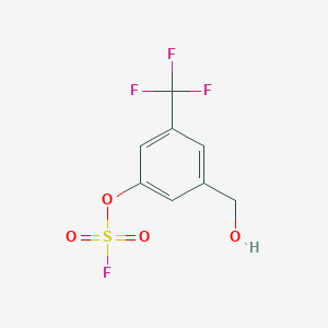 molecular formula C8H6F4O4S B2878172 1-Fluorosulfonyloxy-3-(hydroxymethyl)-5-(trifluoromethyl)benzene CAS No. 2418662-71-0