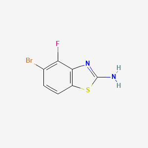 molecular formula C7H4BrFN2S B2878185 5-Bromo-4-fluorobenzo[d]thiazol-2-amine CAS No. 1427383-09-2