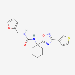 1-(Furan-2-ylmethyl)-3-(1-(3-(thiophen-3-yl)-1,2,4-oxadiazol-5-yl)cyclohexyl)urea