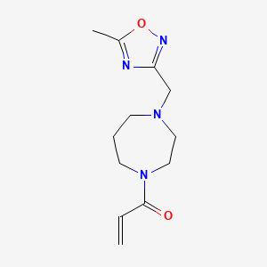 1-[4-[(5-Methyl-1,2,4-oxadiazol-3-yl)methyl]-1,4-diazepan-1-yl]prop-2-en-1-one