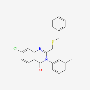 7-Chloro-3-(3,5-dimethylphenyl)-2-[(4-methylphenyl)methylsulfanylmethyl]quinazolin-4-one