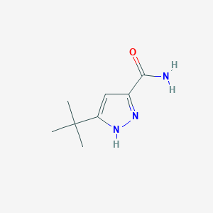 molecular formula C8H13N3O B2878201 5-tert-butyl-1H-pyrazole-3-carboxamide CAS No. 1240311-64-1