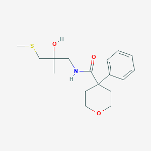 molecular formula C17H25NO3S B2878202 N-[2-hydroxy-2-methyl-3-(methylsulfanyl)propyl]-4-phenyloxane-4-carboxamide CAS No. 1396812-11-5