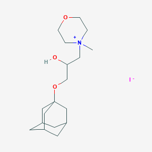 4-(3-((3s,5s,7s)-Adamantan-1-yloxy)-2-hydroxypropyl)-4-methylmorpholin-4-ium iodide