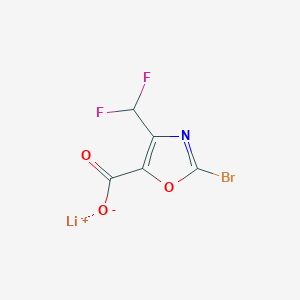 Lithium;2-bromo-4-(difluoromethyl)-1,3-oxazole-5-carboxylate