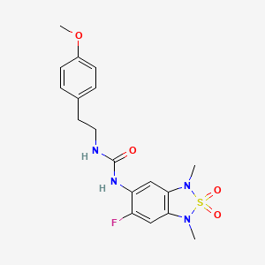 1-(6-Fluoro-1,3-dimethyl-2,2-dioxido-1,3-dihydrobenzo[c][1,2,5]thiadiazol-5-yl)-3-(4-methoxyphenethyl)urea