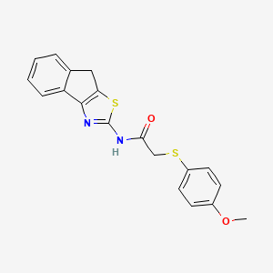N-(8H-indeno[1,2-d]thiazol-2-yl)-2-((4-methoxyphenyl)thio)acetamide