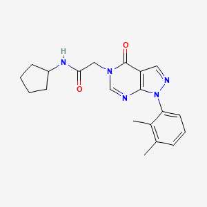 molecular formula C20H23N5O2 B2878216 N-cyclopentyl-2-[1-(2,3-dimethylphenyl)-4-oxo-1H,4H,5H-pyrazolo[3,4-d]pyrimidin-5-yl]acetamide CAS No. 894992-93-9