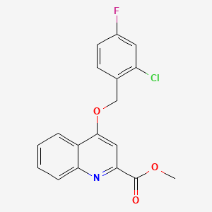 Methyl 4-[(2-chloro-4-fluorophenyl)methoxy]quinoline-2-carboxylate