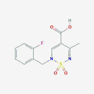 2-(2-fluorobenzyl)-5-methyl-2H-1,2,6-thiadiazine-4-carboxylic acid 1,1-dioxide