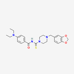 N-{4-[(2H-1,3-benzodioxol-5-yl)methyl]piperazine-1-carbothioyl}-4-(diethylamino)benzamide