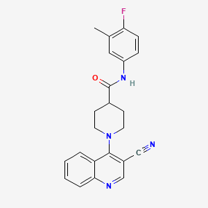 1-acetyl-N-(4-{[5-(4-methoxyphenyl)-1,3,4-oxadiazol-2-yl]methoxy}phenyl)piperidine-4-carboxamide