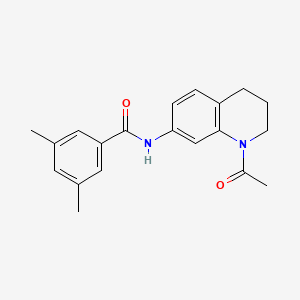 molecular formula C20H22N2O2 B2878227 N-(1-acetyl-3,4-dihydro-2H-quinolin-7-yl)-3,5-dimethylbenzamide CAS No. 898465-15-1