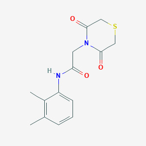 molecular formula C14H16N2O3S B2878228 N-(2,3-dimethylphenyl)-2-(3,5-dioxothiomorpholin-4-yl)acetamide CAS No. 868215-06-9