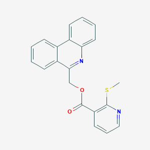 molecular formula C21H16N2O2S B2878251 Phenanthridin-6-ylmethyl 2-(methylthio)nicotinate CAS No. 871665-19-9