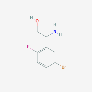 molecular formula C8H9BrFNO B2878256 2-amino-2-(5-bromo-2-fluorophenyl)ethanol CAS No. 1213027-14-5