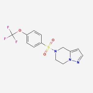 5-((4-(Trifluoromethoxy)phenyl)sulfonyl)-4,5,6,7-tetrahydropyrazolo[1,5-a]pyrazine