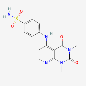 molecular formula C15H15N5O4S B2878271 4-((1,3-Dimethyl-2,4-dioxo-1,2,3,4-tetrahydropyrido[2,3-d]pyrimidin-5-yl)amino)benzenesulfonamide CAS No. 946203-78-7