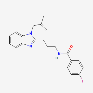 4-fluoro-N-(3-(1-(2-methylallyl)-1H-benzo[d]imidazol-2-yl)propyl)benzamide