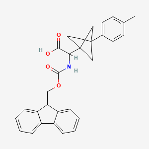 2-(9H-Fluoren-9-ylmethoxycarbonylamino)-2-[3-(4-methylphenyl)-1-bicyclo[1.1.1]pentanyl]acetic acid
