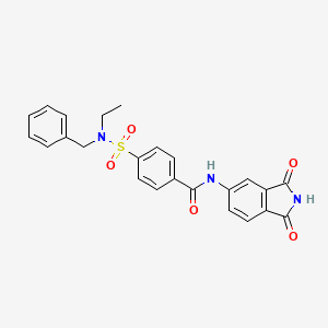 molecular formula C24H21N3O5S B2878277 4-(N-benzyl-N-ethylsulfamoyl)-N-(1,3-dioxoisoindolin-5-yl)benzamide CAS No. 864939-55-9