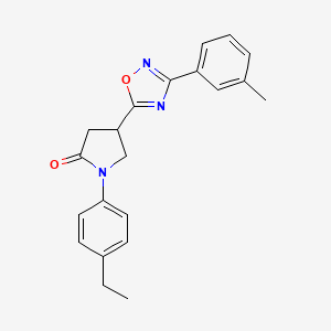 1-(4-Ethylphenyl)-4-[3-(3-methylphenyl)-1,2,4-oxadiazol-5-yl]pyrrolidin-2-one