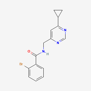 2-bromo-N-((6-cyclopropylpyrimidin-4-yl)methyl)benzamide