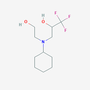 3-[Cyclohexyl(2-hydroxyethyl)amino]-1,1,1-trifluoropropan-2-ol