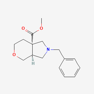 molecular formula C16H21NO3 B2878288 甲基 (3aS,7aS)-2-苄基-1,3,3a,4,6,7-六氢吡喃并[3,4-c]吡咯-7a-甲酸酯 CAS No. 2470280-22-7