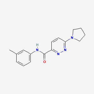 molecular formula C16H18N4O B2878289 6-(pyrrolidin-1-yl)-N-(m-tolyl)pyridazine-3-carboxamide CAS No. 1396785-38-8
