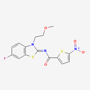 (Z)-N-(6-fluoro-3-(2-methoxyethyl)benzo[d]thiazol-2(3H)-ylidene)-5-nitrothiophene-2-carboxamide