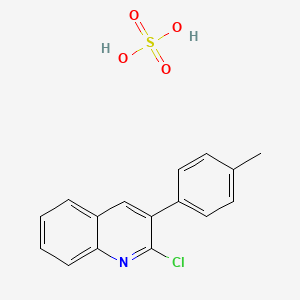 2-Chloro-3-(4-methylphenyl)quinoline; sulfuric acid