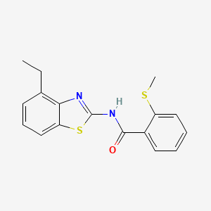 molecular formula C17H16N2OS2 B2878304 N-(4-ethylbenzo[d]thiazol-2-yl)-2-(methylthio)benzamide CAS No. 896353-69-8