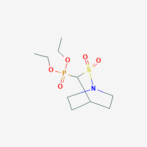 molecular formula C10H20NO5PS B2878320 diethyl {2,2-dioxo-2lambda6-thia-1-azabicyclo[2.2.2]octan-3-yl}phosphonate CAS No. 2138155-30-1