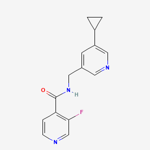 molecular formula C15H14FN3O B2878346 N-((5-cyclopropylpyridin-3-yl)methyl)-3-fluoroisonicotinamide CAS No. 2034570-10-8