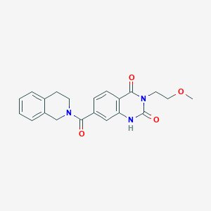 molecular formula C21H21N3O4 B2878348 3-(2-methoxyethyl)-7-(1,2,3,4-tetrahydroisoquinoline-2-carbonyl)quinazoline-2,4(1H,3H)-dione CAS No. 2034455-30-4