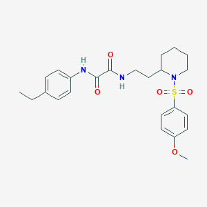 molecular formula C24H31N3O5S B2878350 N1-(4-ethylphenyl)-N2-(2-(1-((4-methoxyphenyl)sulfonyl)piperidin-2-yl)ethyl)oxalamide CAS No. 898415-50-4