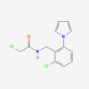 molecular formula C13H12Cl2N2O B2878353 2-氯-N-[2-氯-6-(1H-吡咯-1-基)苄基]乙酰胺 CAS No. 866042-73-1