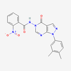 molecular formula C20H16N6O4 B2878359 N-(1-(3,4-二甲苯基)-4-氧代-1H-吡唑并[3,4-d]嘧啶-5(4H)-基)-2-硝基苯甲酰胺 CAS No. 899967-34-1