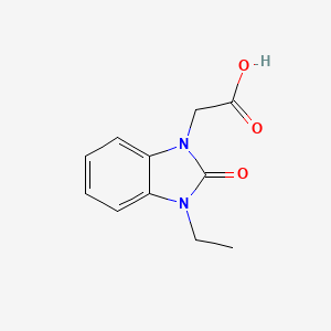 molecular formula C11H12N2O3 B2878365 (3-ethyl-2-oxo-2,3-dihydro-1H-benzimidazol-1-yl)acetic acid CAS No. 406944-97-6