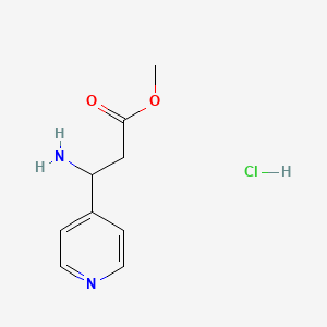 molecular formula C9H13ClN2O2 B2878394 Methyl 3-amino-3-(pyridin-4-YL)propanoate hydrochloride CAS No. 1439905-05-1