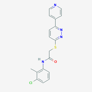 molecular formula C18H15ClN4OS B2878404 N-(3-chloro-2-methylphenyl)-2-{[6-(pyridin-4-yl)pyridazin-3-yl]sulfanyl}acetamide CAS No. 872988-04-0